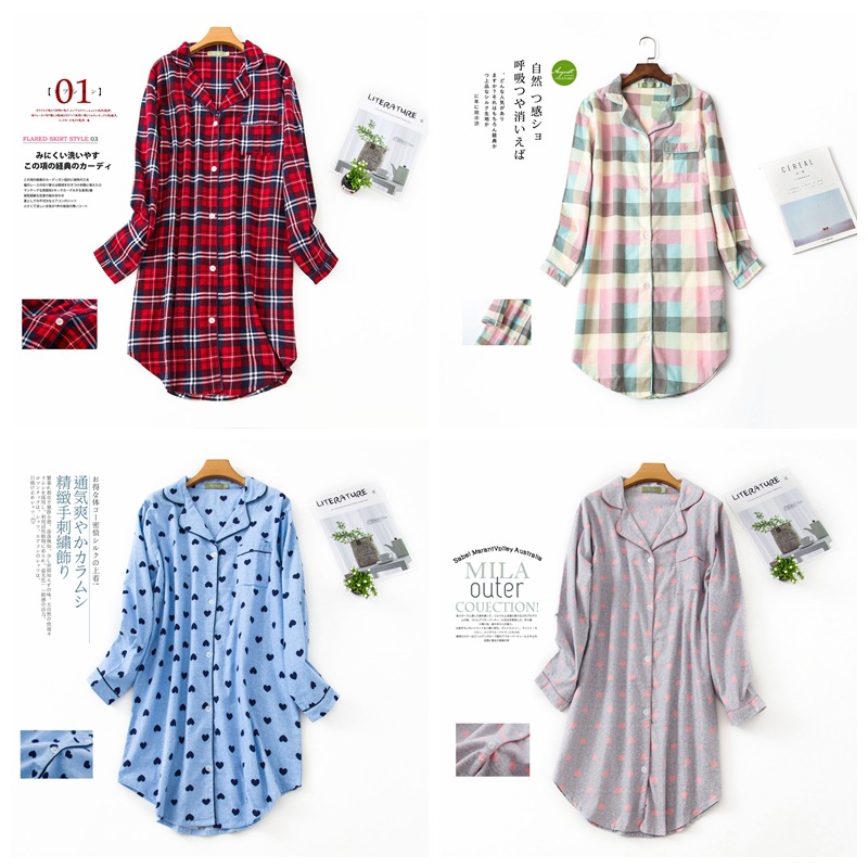 【一件代发】【大/小版】绒布裙跨境秋冬棉加肥绒布女大码家居服